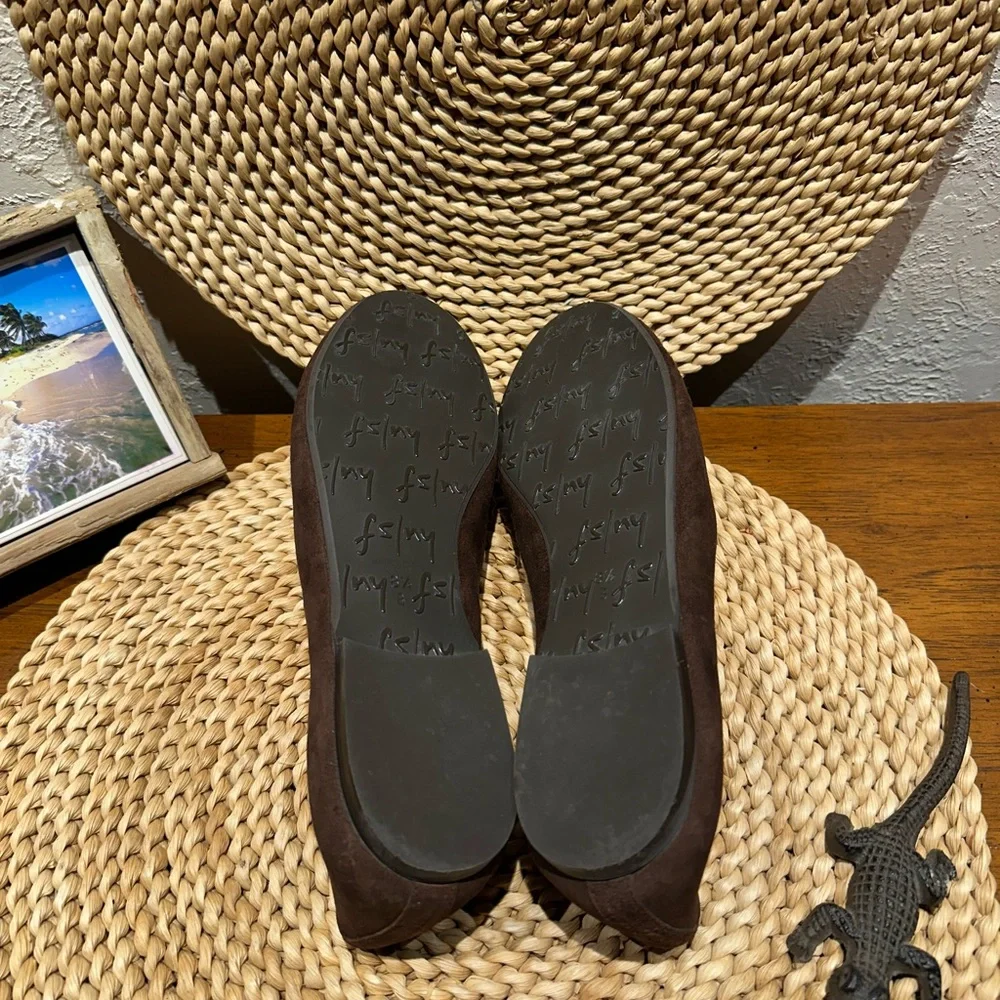 French Sole fs/ny Jigsaw Brown Suede Ballet Flats, Size 8.5 B Orig $220 - Picture 8 of 12